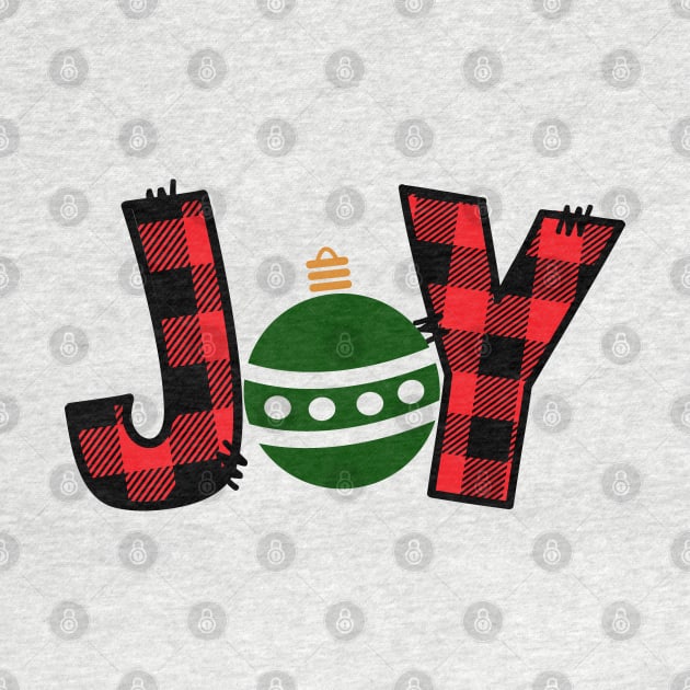 Joy. Buffalo Plaid design. by Satic